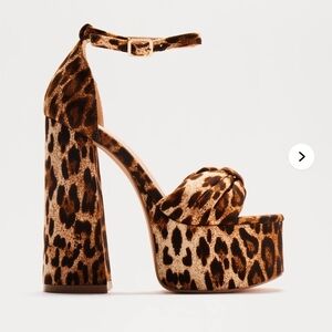 Fashion Nova Leopard Print Platform Heels